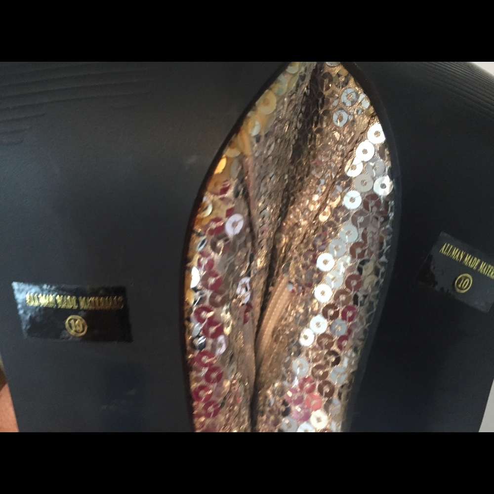 Silver SEQUIN Heeled Boots! 10 - Picture 4 of 6